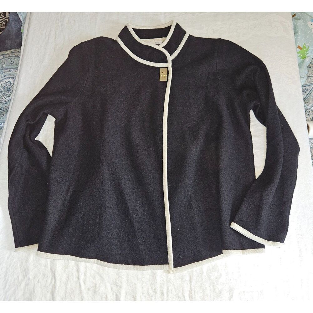 CALVIN KLEIN Wool Blend Cardigan Quiet Luxury Normcore Size Medium